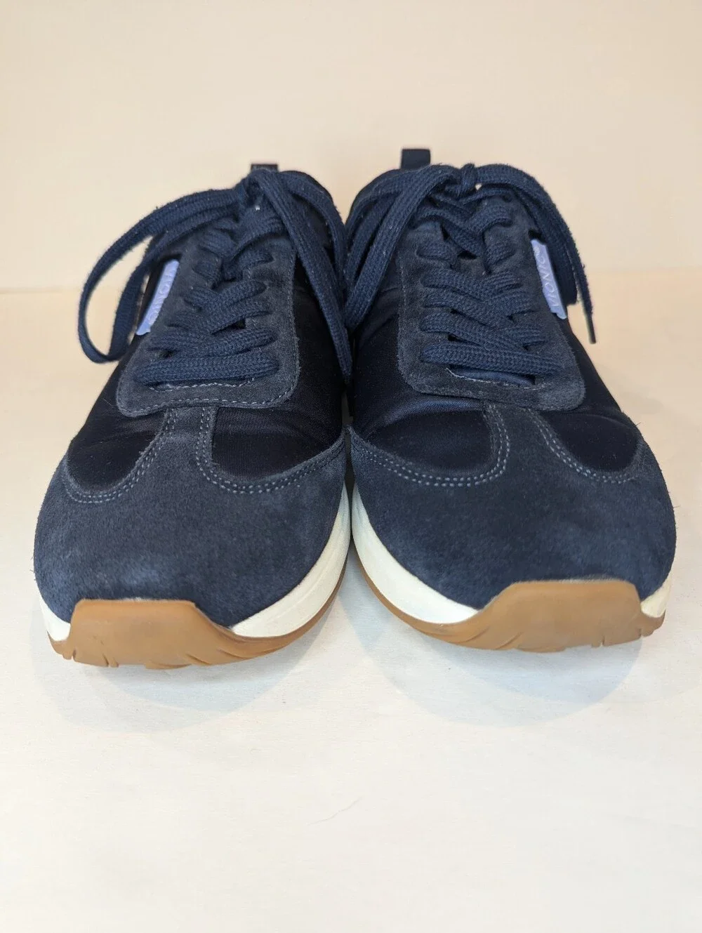 Vionic Breilyn Navy Blue Suede And Fabric Comfort Sneakers Women's Size 10